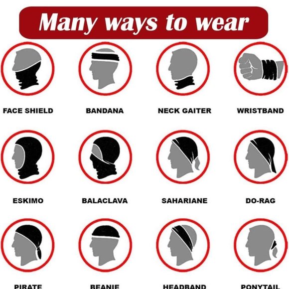 Mask Neck Gaiter Tube Bandana - Picture 3 of 5